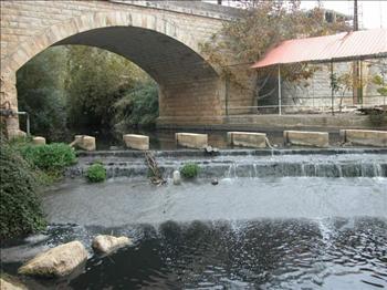 مياه الحاصباني وقد أضحت سوداء