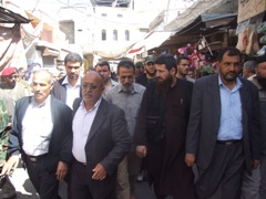 العميد منير المقدح وأعضاء لجنة المتابعة خلال تفقد إنتشار الكفاح المسلح