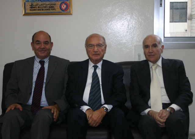 الدكتور كامل مهنا، الوزير بهيج طبارة و المحامي راجي صوراني