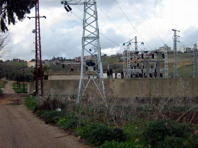 محطة كهرباء مرجعيون التي تغذي بلدات قضاءي مرجعيون وحاصبيا