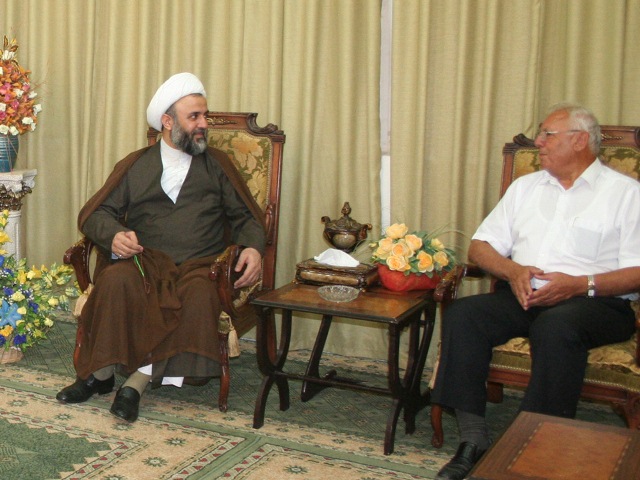 سماحة الشيخ نبيل قاووق والمقدم شريف فياض