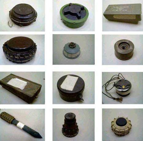 أنواع مختلفة من الألغام