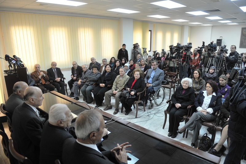 الدكتور كامل مهنا يلقي كلمته في نقابة الصحافة