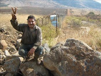  متشبث بأرضه عند السياج الشائك