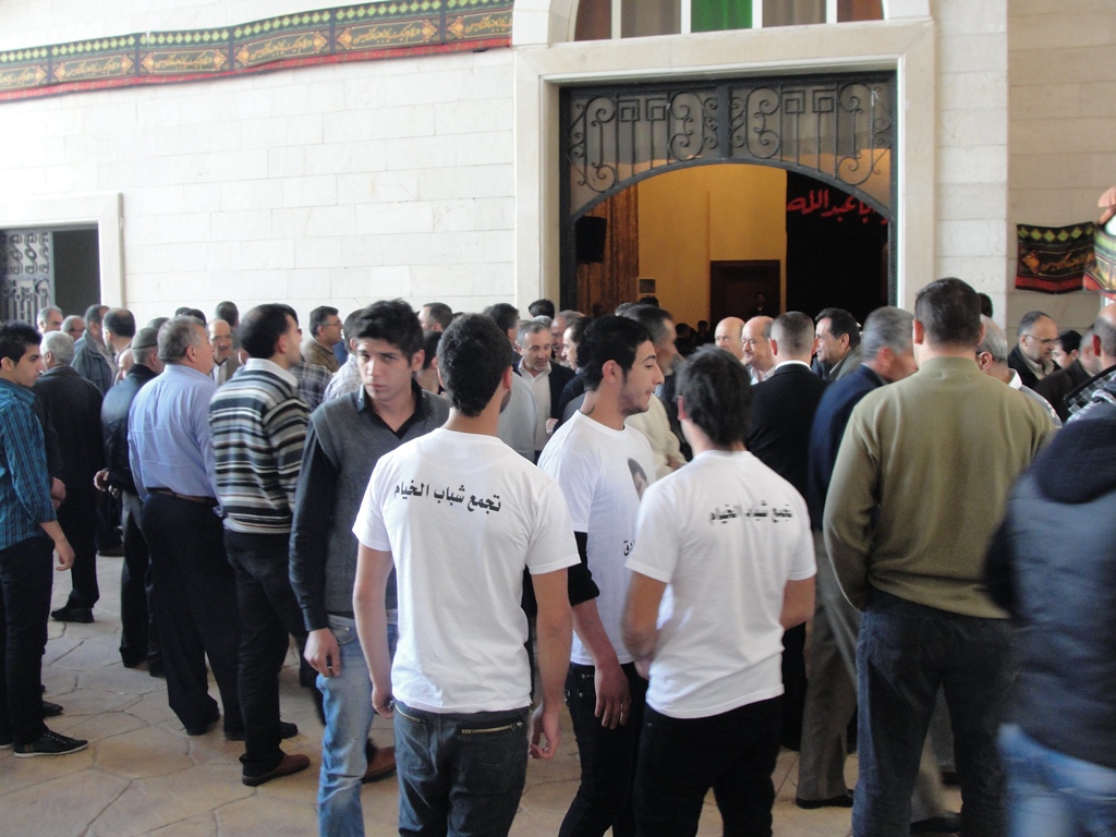 أهالي الخيام وأصدقاء الفقيدين الغاليين في ذكرى الأسبوع صباح أمس