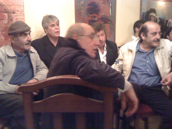 6 الشعراء محمد العبدالله وحسن العبدالله وعلي العبدالله وعلي بعلبكي والناشر حسن العطار