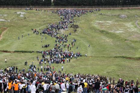  في مارون الراس  على الحدود اللبنانية الفلسطينية