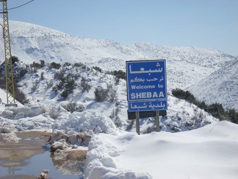 الثلوج كست مدخل بلدة شبعا – صورة مايا العشي – مرجعيون