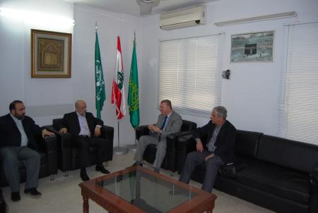 العميد علي شحرور والعقيد ممدوح صعب خلال زيارة مقر \