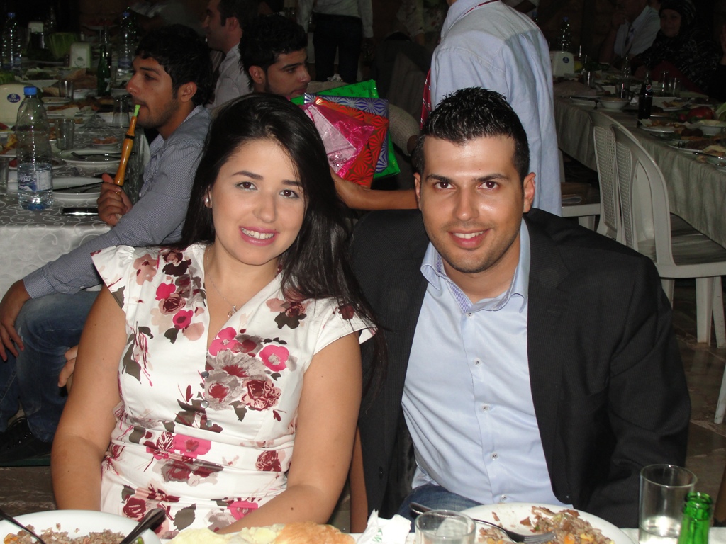 المهندس باسم رشيدي وعروسه الحسناء المهندسة سهى صالح