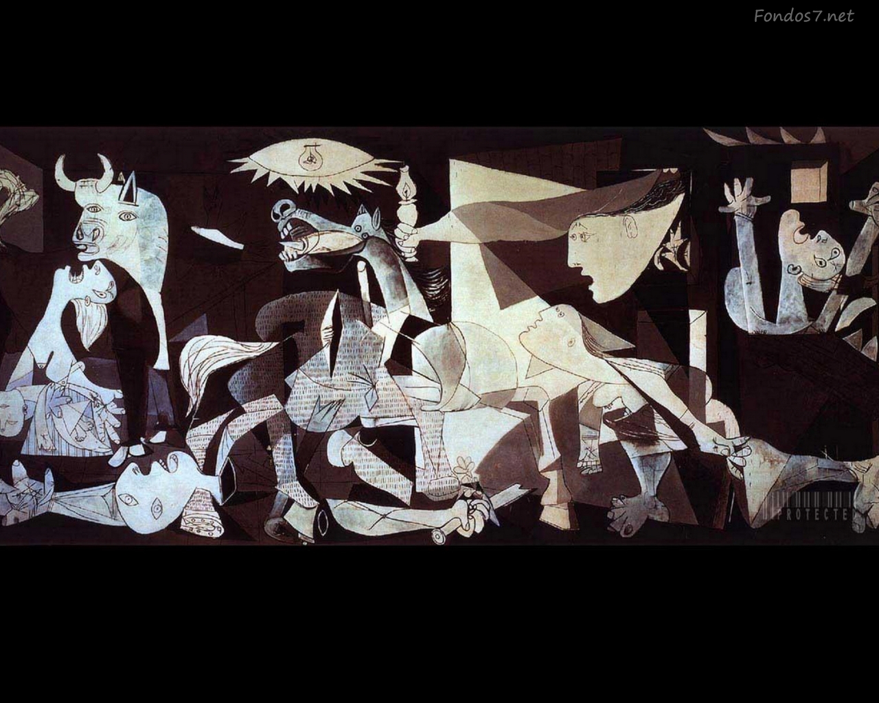 غورنيكا تعرض مأساة الحرب والمعاناة التي تسببها للأفراد، وقد صارت معلماً أثرياً، لتصبح مذكراً دائماً بمآسي الحروب