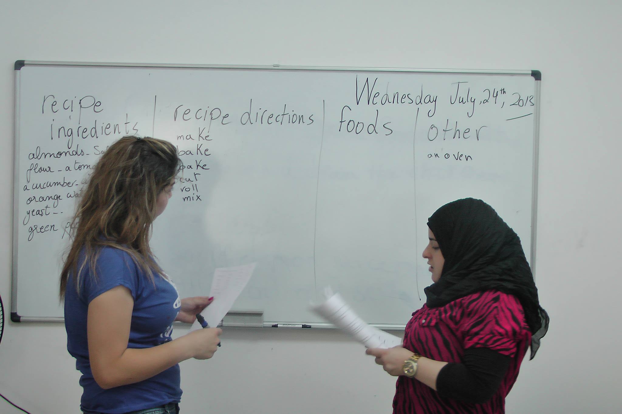 دورة تعليم اللغة الإنكليزية للنساء TWE(Teach Women English) لجمعية سيدات الخيام بالتعاون مع مؤسسة هيا بنا