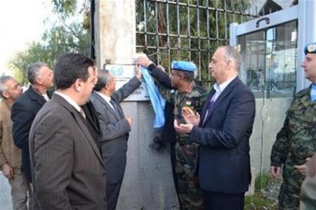 ازاحة الستارة عن لوحة مشروع «الأقنية لتصريف مياه الأمطار بتمويل من اليونيفل»