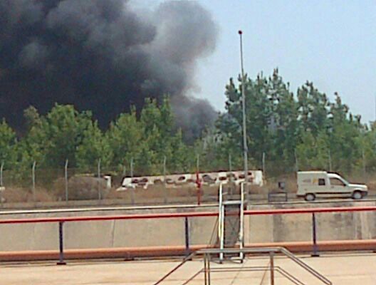 حرائق في خزانات النفط في مرتفعات الزهراني