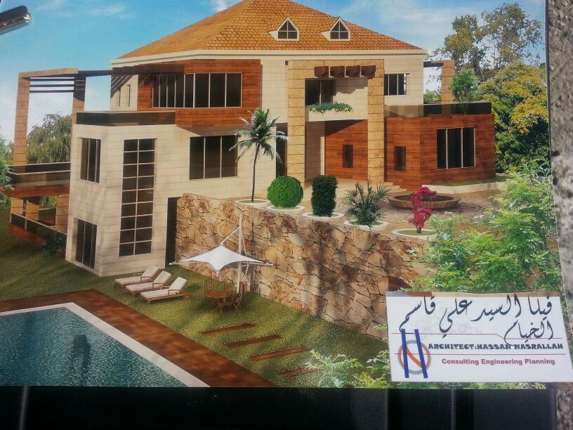 رسم هندسي للفيلا