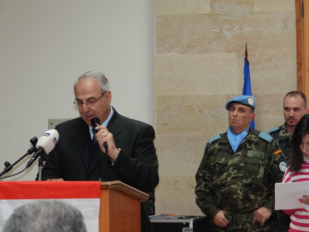 جورج رحال،رئيس بلدية إبل السقي يلقي كلمته في افتتاح الحفل