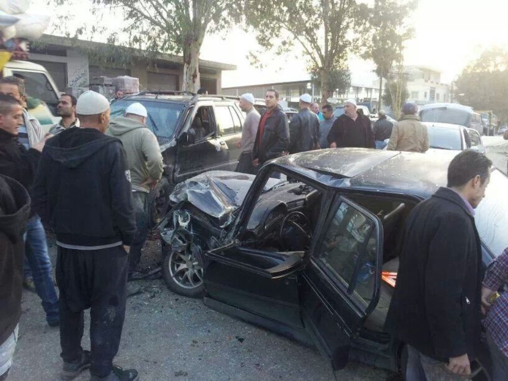 حادث سير مروع بين سيارتين في حاصبيا