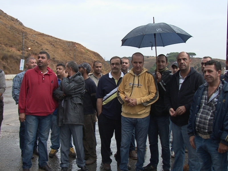 اعتصام لاصحاب المرامل في مرجعيون وحاصبيا عند مثلث المحمودية