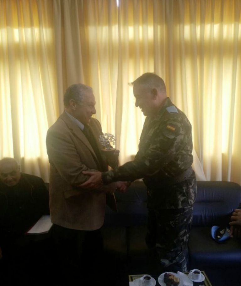 I القائمقام حايك مستقبلا الجنرال انطونيو اولموس