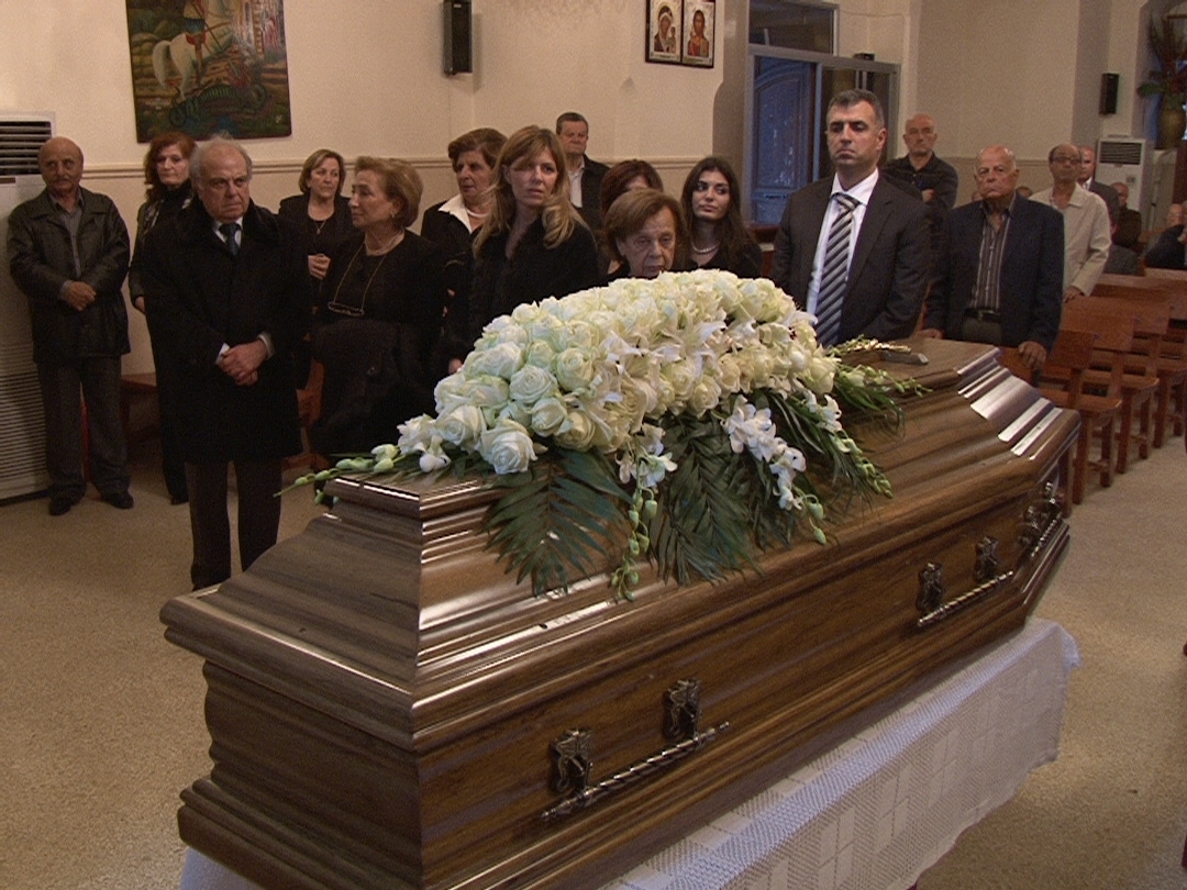 نعش الفقيد الجرداق مسجى في كنيسة القديس جاورجيوس في مرجعيون