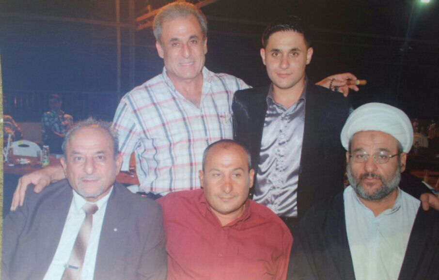 فضيلة الشيخ المجاهد مصطفى خشيش العاملي مع أشقائه الحاج المهندس يوسف، الدكتور أسعد وابراهيم ونجله محمد حسن