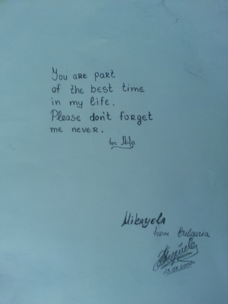 امضاء الفنانة المبدعة مع ذكر حق كاتبة المقال  الشخصي بالتملك