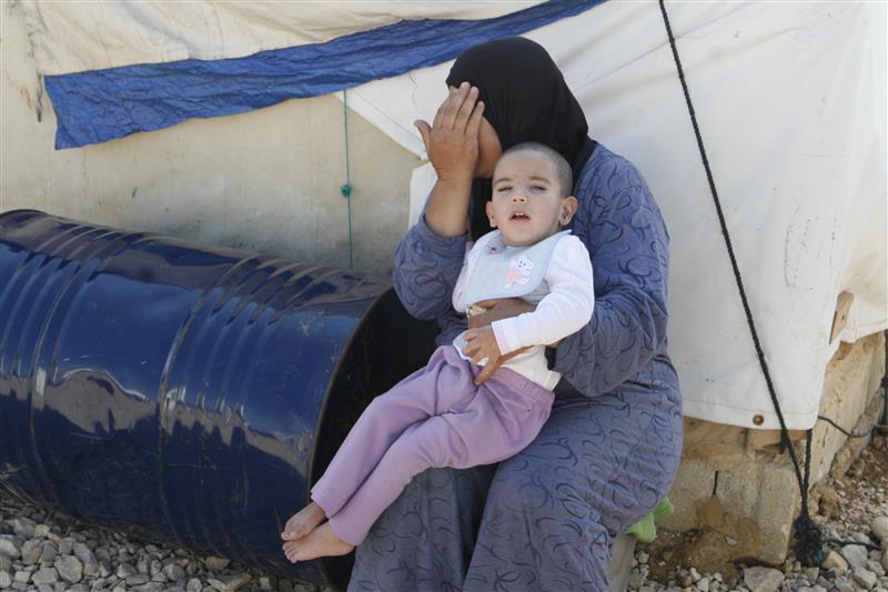 في مخيم الرفيد للنازحين السوريين (شوقي الحاج)