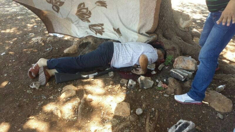 مكان العثور على جثة هزيمة مضرجة بالدماء تحت شجرة في خراج ميس الجبل