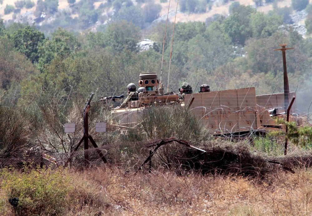 دورية مؤللة للعدو عند بوابة مزارع شبعا مقابل بركة نقار