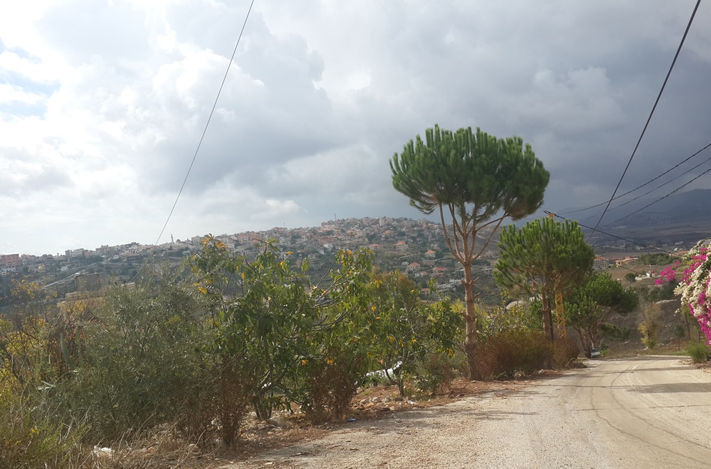 الخيام وقد غطت سماءها غيوم أيلول واصفرت أوراق شجر التين فيها
