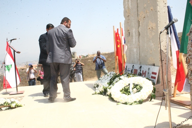 نصب الضباط الأمميين الأربعة في الخيام، الذي يحمل أسماءهم، شاهد على جرائم العدو ضد الأبرياء