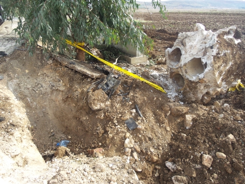 بعد اقتلاع العبارة عثر على جهاز الاستشعار