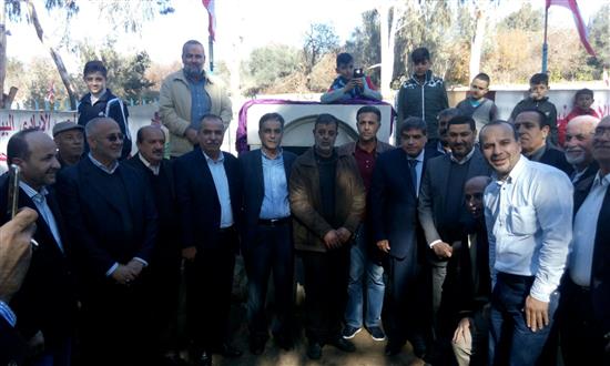 خلال تدشين البركة في قبريخا (طارق أبو حمدان)