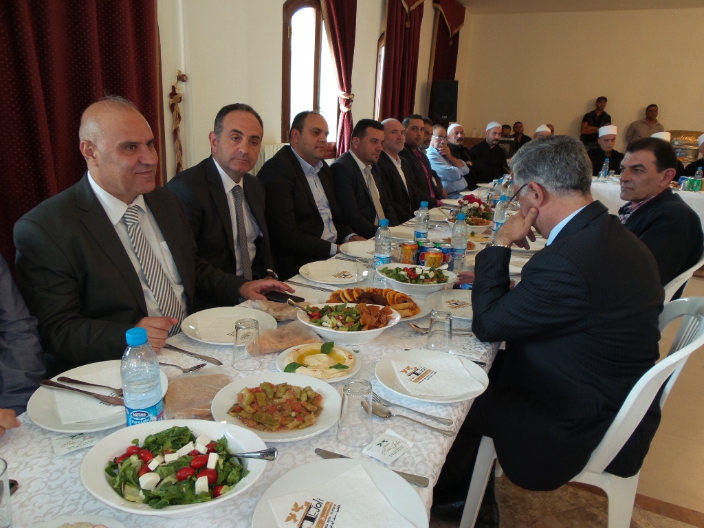 الحضور في احتفال تكريم إعلاميي مرجعيون وحاصبيا من قبل النائب انور الخليل 