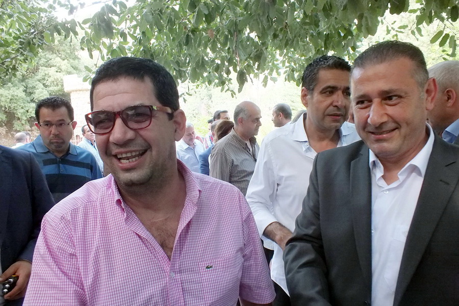  -        الرئيس مورينو لحظة وصوله إلى منتجع العرزال في وادي الحجير - صورة مايا العشي – مرجعيون