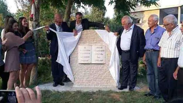 المكرّم زاهر والحاج صعب يزيحان الستارة عن النصب التذكاري