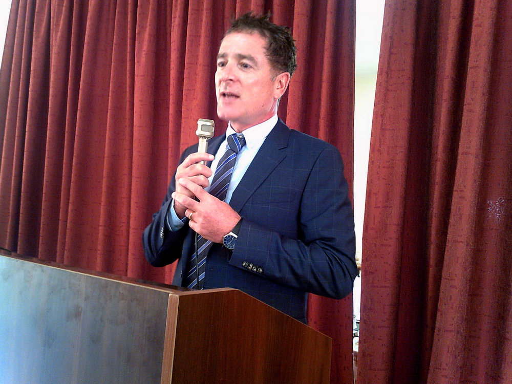 البروفيسور جرادي متحدثاً في الحفل- صورة مايا العشي – مرجعيون