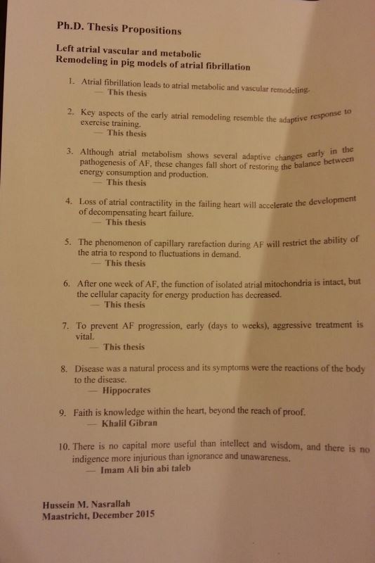 موضوع الأطروحة