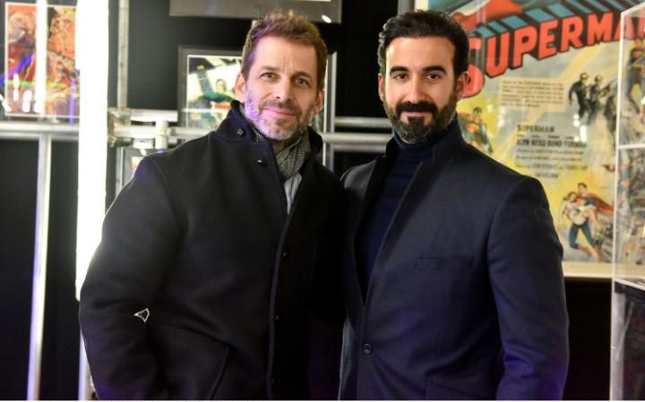 أيمن الحريري مع مخرج فيلم باتمان ضد سوبرمان، زاك سيندر