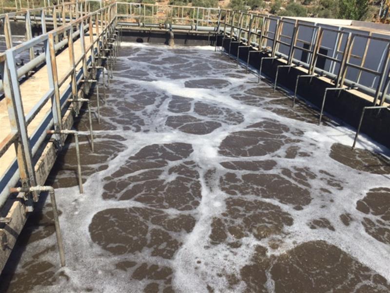 خلال معالجة المياه المبتذلة في المحطة (طارق ابو حمدان)