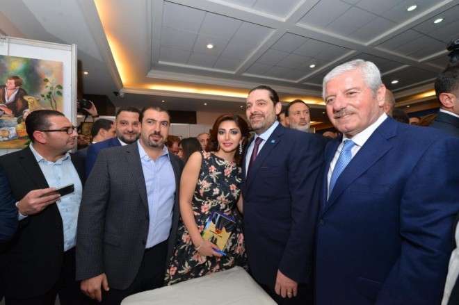 الرئيس سعد الحريري في حفل توقيع كتاب الحلقة المفقودة للكاتبة نورا شفيق الحريرى فى معرض الكتاب في البيال