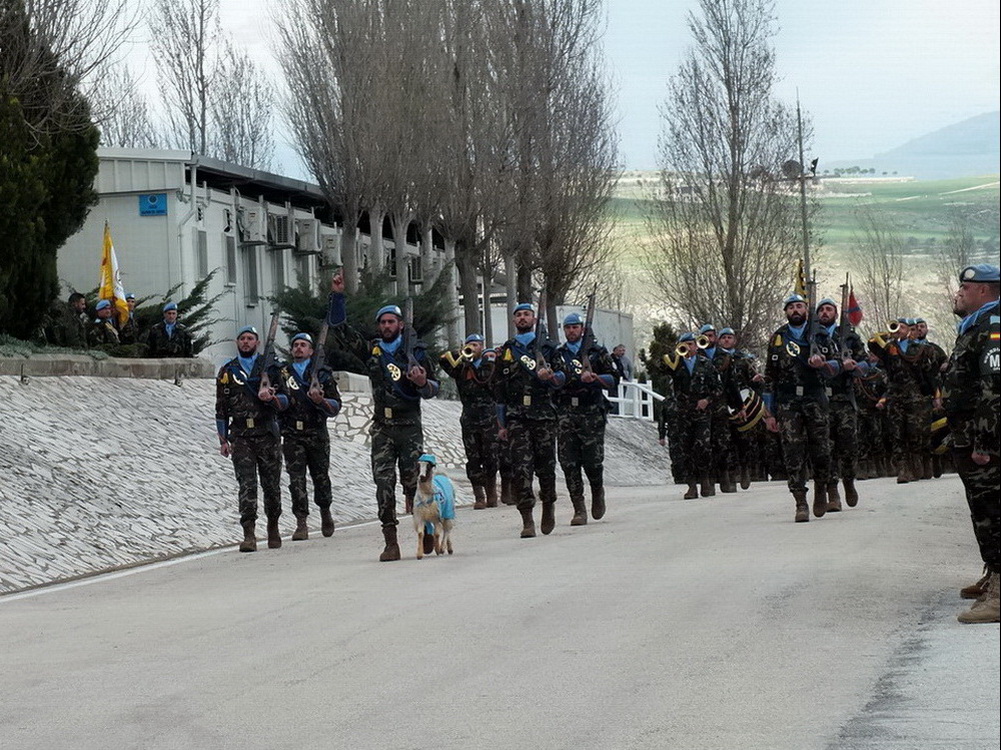 - من احتفال اتقليد أوسمة السلام والعرض العسكري للوحدات الأسبانية - صورة مايا العشي - مرجعيون