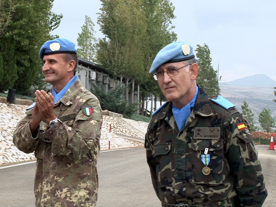 روميرو والقائد السابق لليونيفيل الجنرال باولو سيرا - صورة مايا العشي – مرجعيون