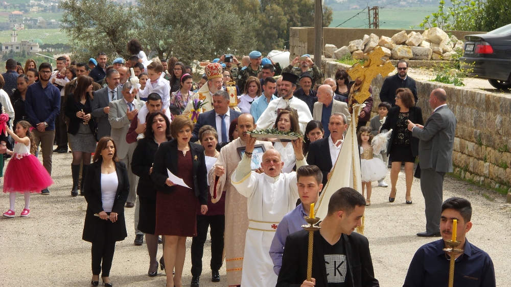 زياح الشعانين في كاتدرائية القديس بطرس في مرجعيون