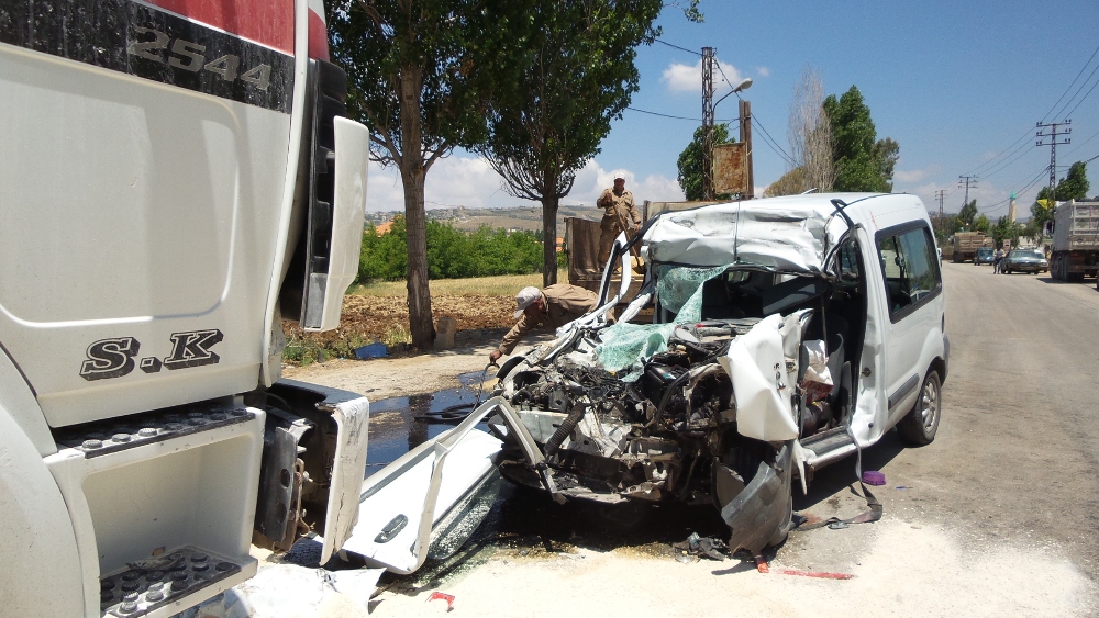 سيارة الرابيد كما بدت بعد الحادث