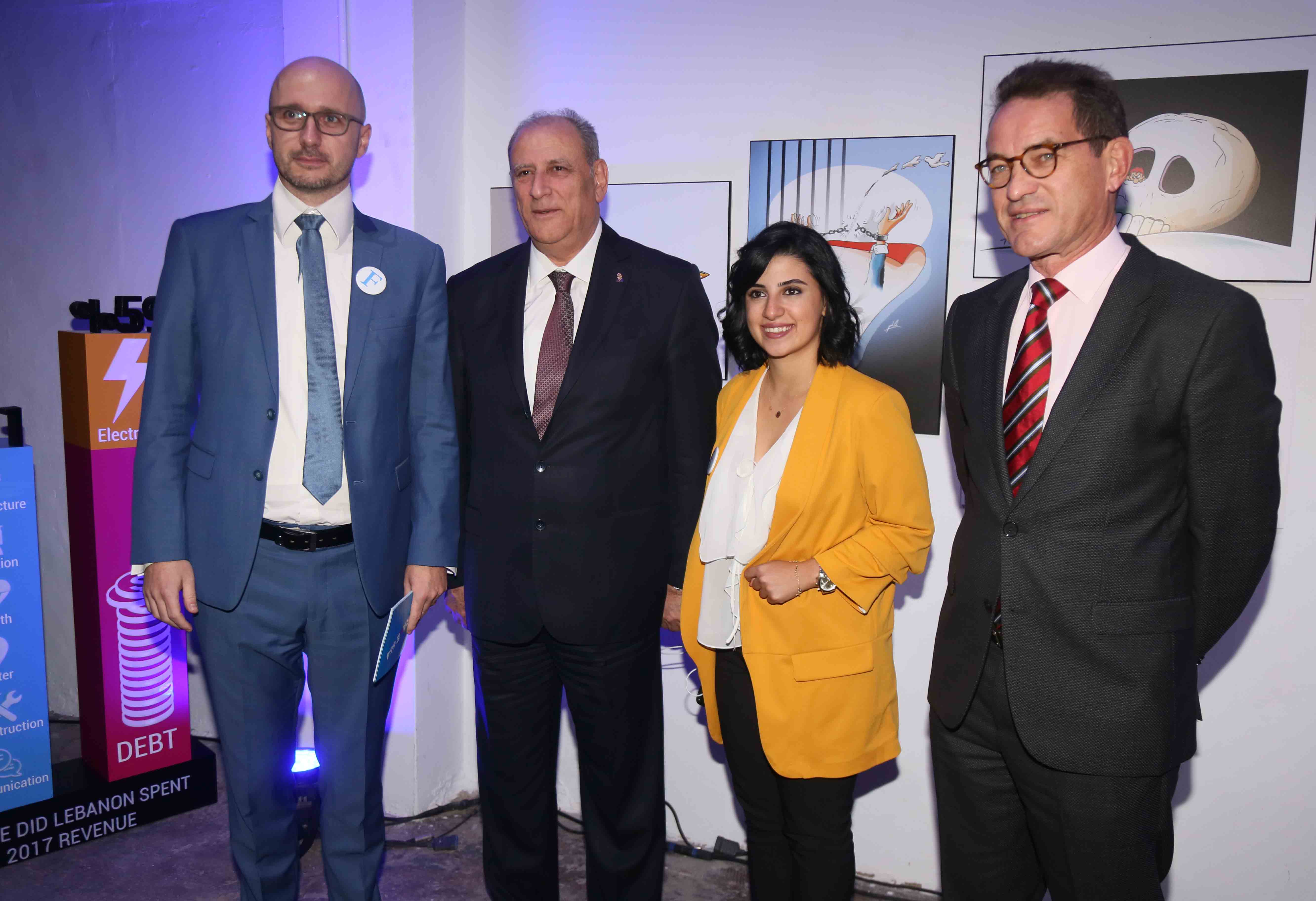 لسفير الألماني الدكتور جورج بيرغيلين، يارا أسمر، الوزير جمال الجرّاح وديرك كونز