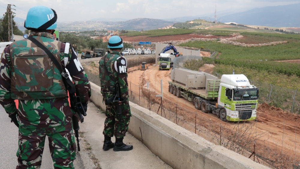 مراقبة من قوات اليونيفيل للاشغال الجارية في الجانب المحتل