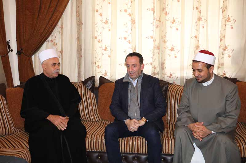 الشيخ فندي جمال الدين شجاع والخطيب وامام مسجد حاصبيا الشيخ مسعد نجم