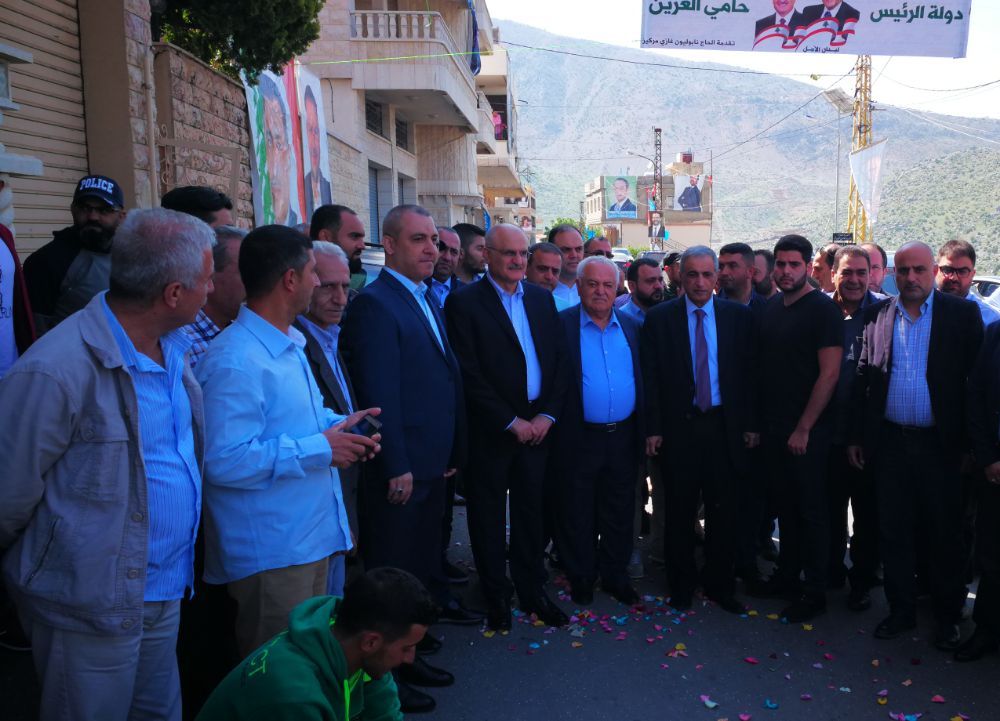 رئيس بلدية شبعا محمد صعب مستقبلا الوزير علي حسن خليل في شبعا