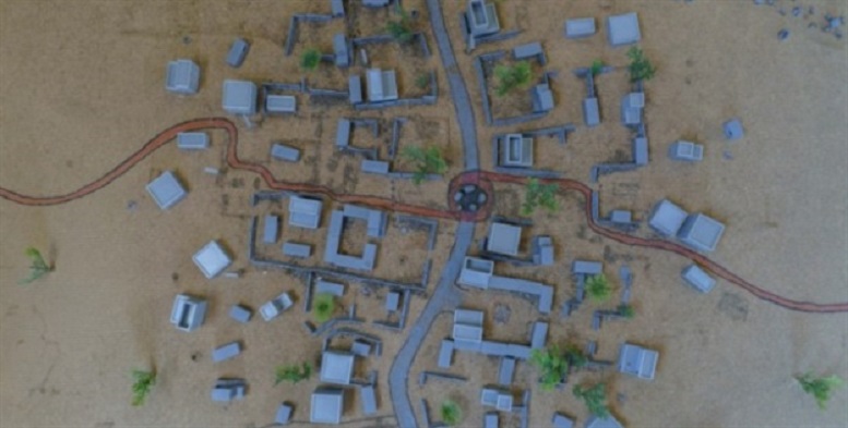 صورة من الجو لإحدى نماذج «قرى حزب الله» التي بناها جيش العدو